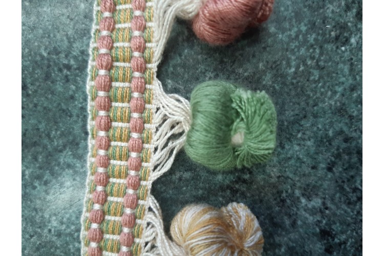 Pink, Green & Yellow Cipolla Trim 1.6m Clearance