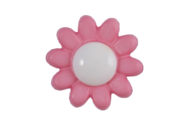 Pink and White Flower Buttons 13mm 2B\1767