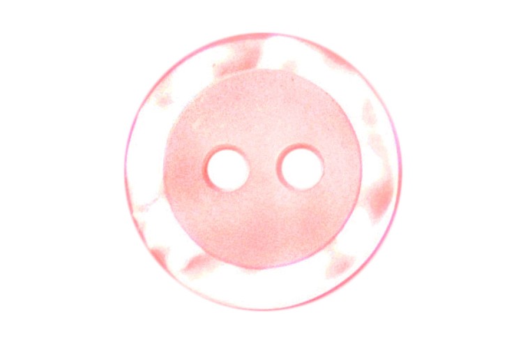Pink Rimmed Button 11mm