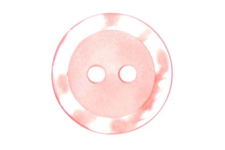 Pink Rimmed Button 14mm