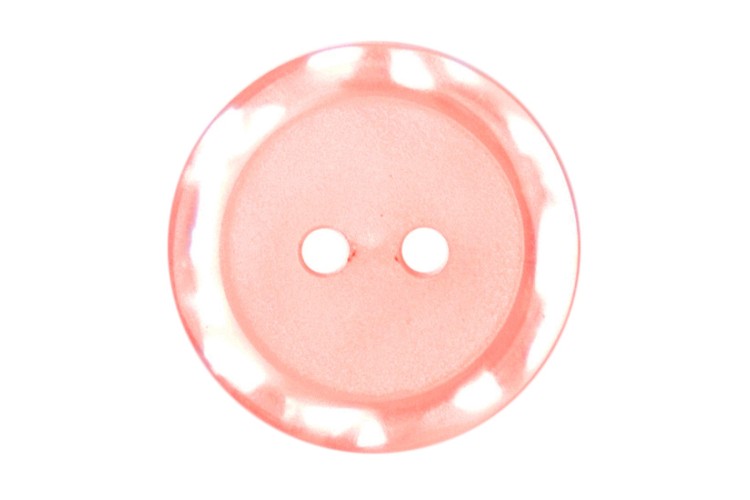 Pink Rimmed Button 16mm