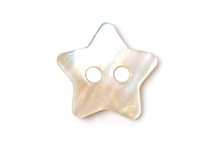 Pink Shell Star Buttons 11mm 2B\1746