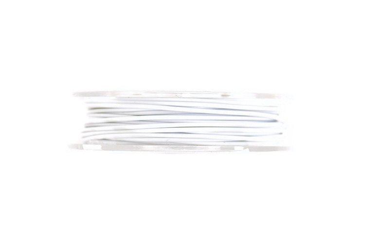 Plastic Coated Wire: 18 Gauge 9.2m: White