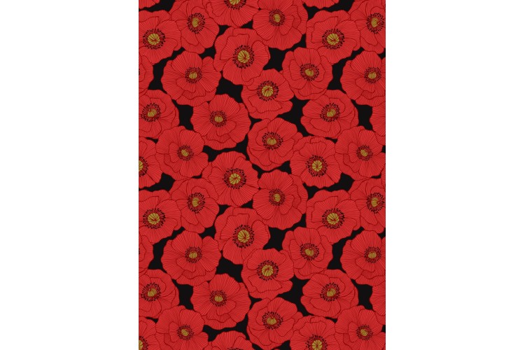 Poppies on Black