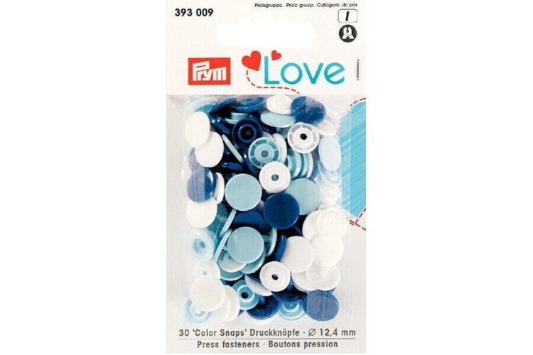 Prym Love Press Fasteners Assorted Blues (393 009)