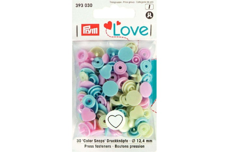 Prym Love Press Fasteners Assorted Pastel (393 030)