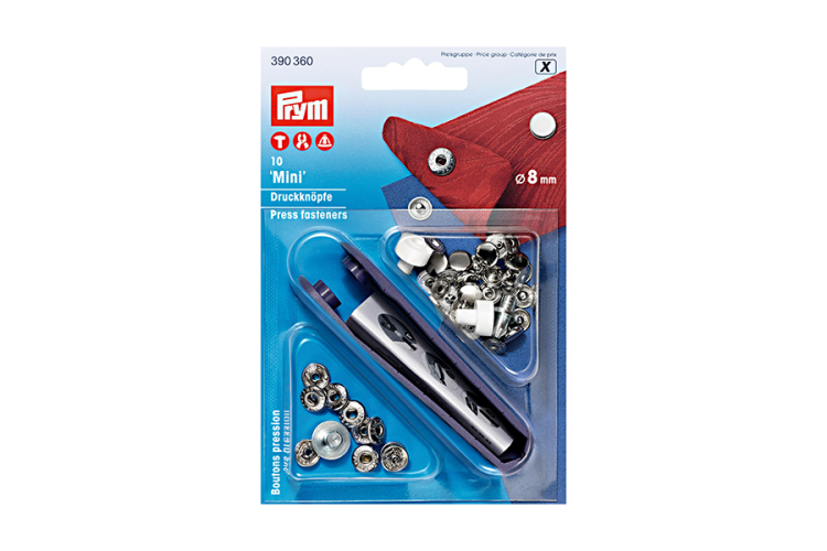 Prym Silver 8mm Snap Fasteners