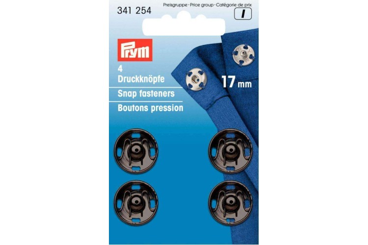 Prym Snap Fasteners 17mm Black (341 254)