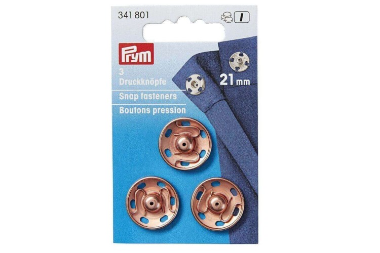 Prym Snap Fasteners 21mm Rose Gold (341 801)