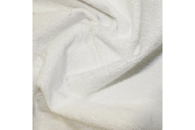 PU Backed Towelling White 210cm Wide