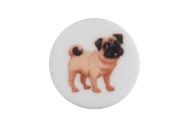 Pug Dog Buttons 15mm 2B/2749