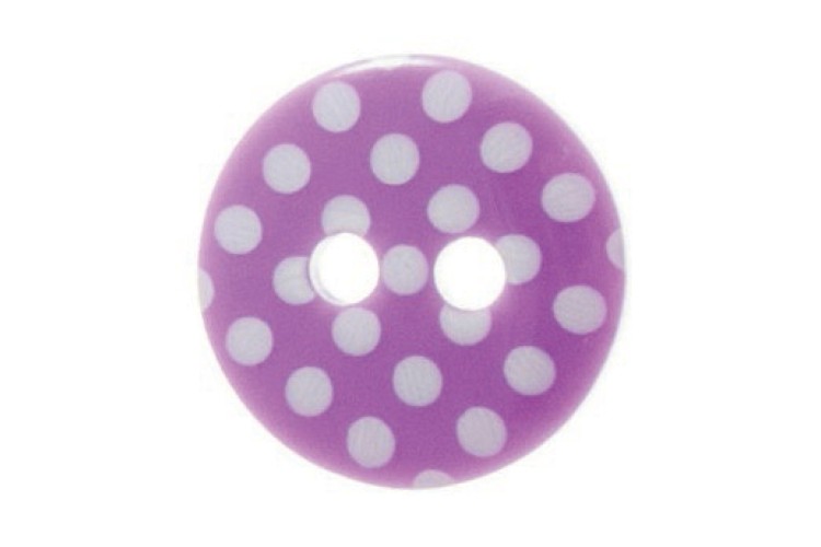 Purple and White Button 12mm G437320-14