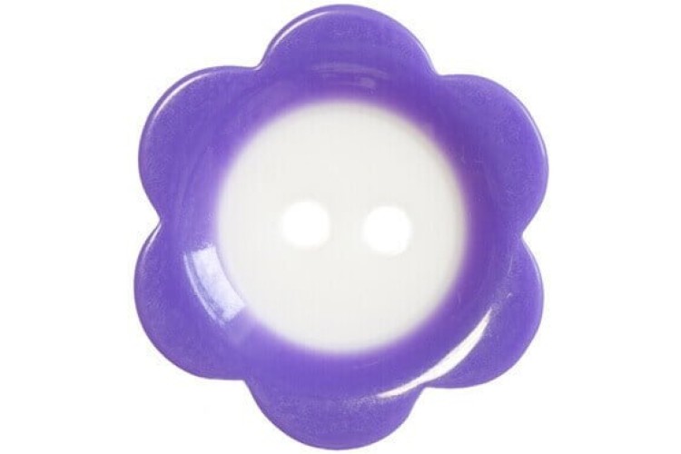 Purple Flower Button 12mm