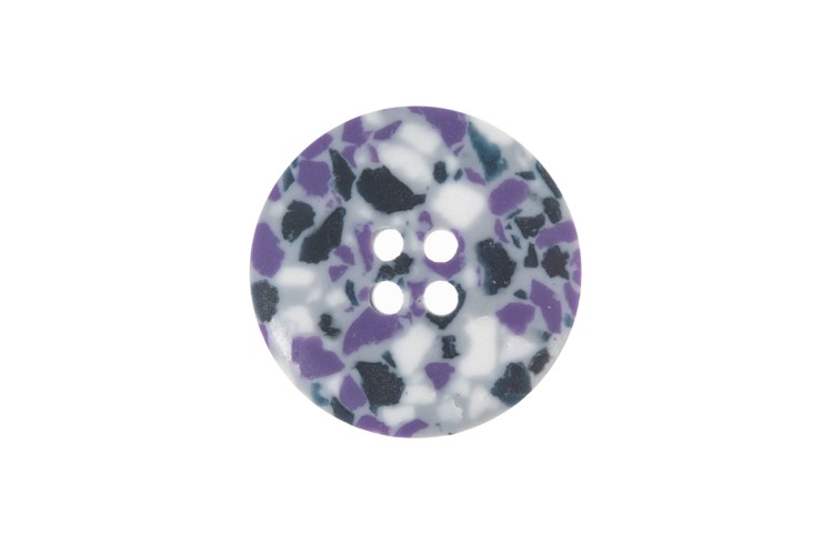 Purple Recycled Plastic 18mm Button