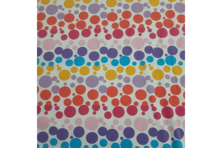 Rainbow Bubbles Cotton Jersey