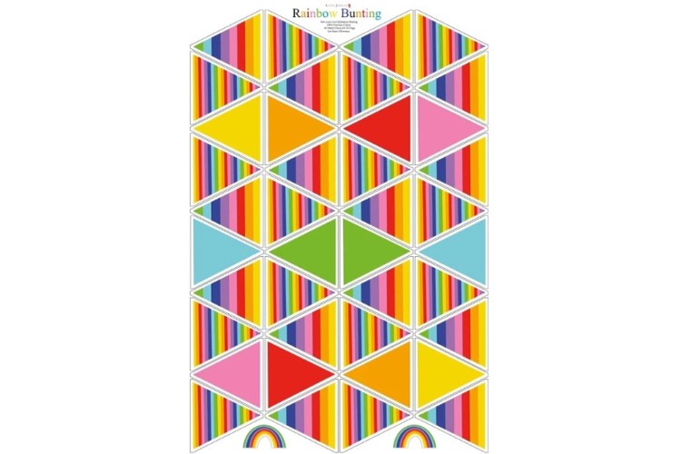 Rainbow Bunting Panel