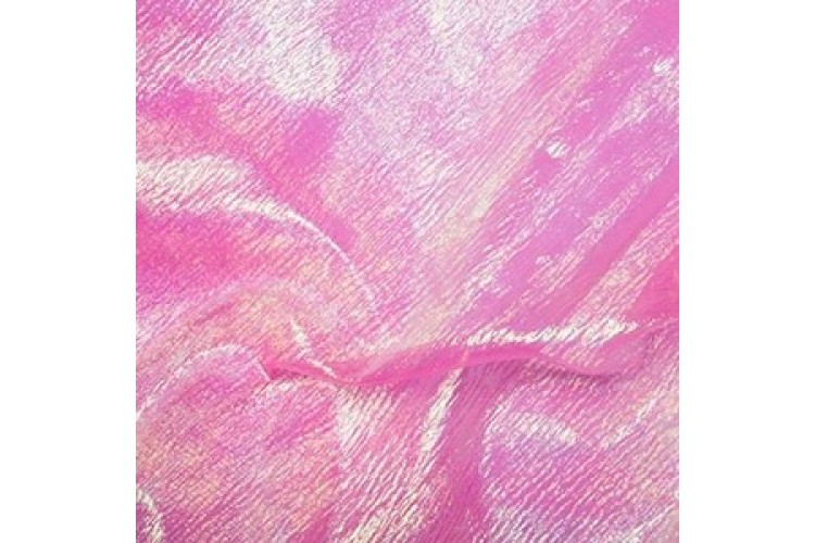 Flo Pink Rainbow Organza