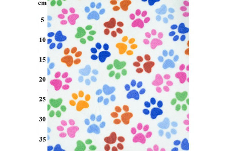 Rainbow Paw Print Fleece