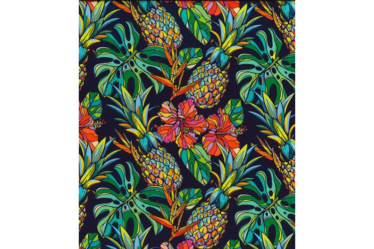 Rainbow Pineapple Cotton Poplin