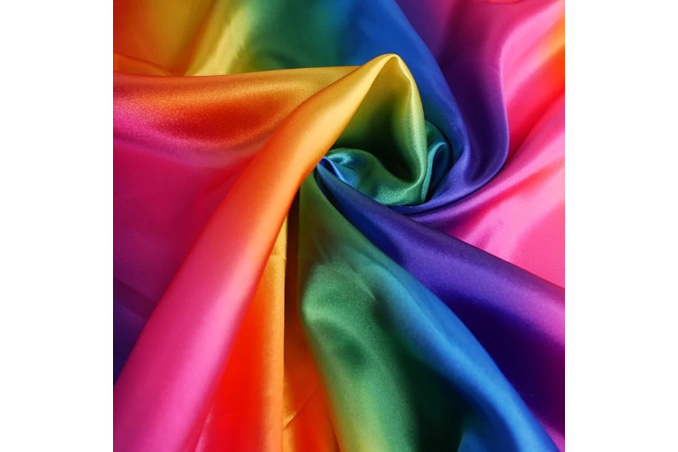 Rainbow Polyester Satin