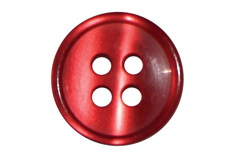 Red Blouse 4 Hole Rimmed 13mm Buttons