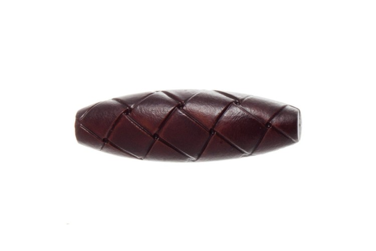 Red Brown Leather Look Toggles Shank 40mm