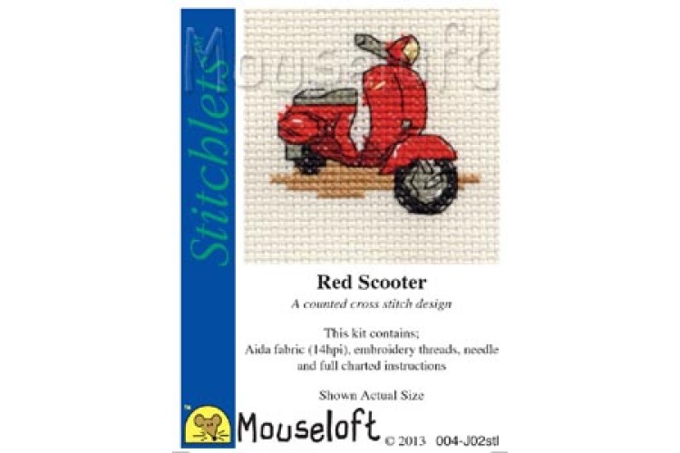 Red Scooter Stitch Kit