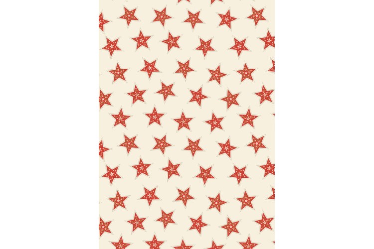 Red Stars on Cream