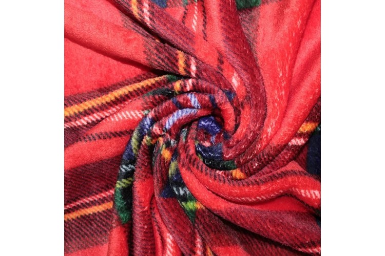 Red Tartan Cuddle Fleece
