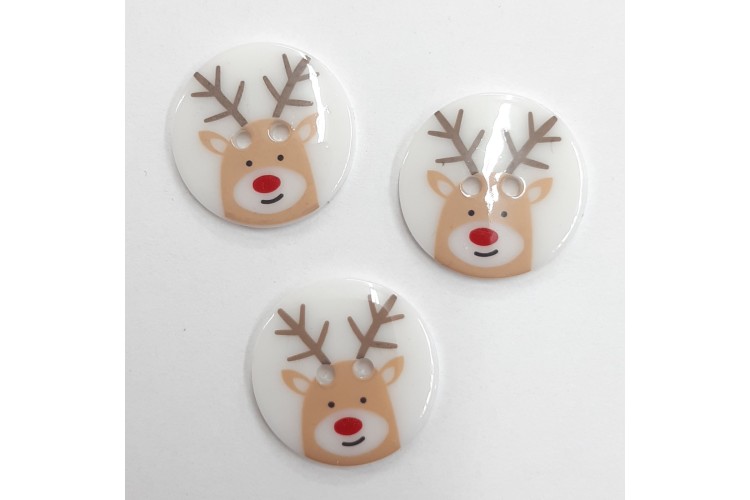 Reindeer Button 24mm