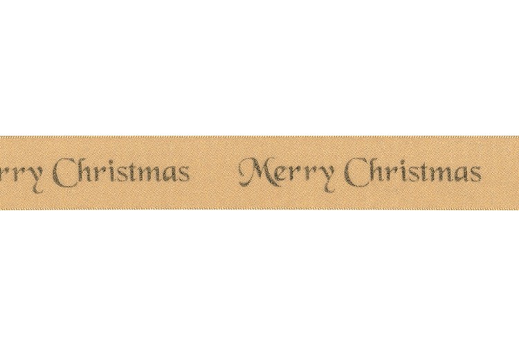 Ribbon Merry Christmas Gold 10mm (12330-7)