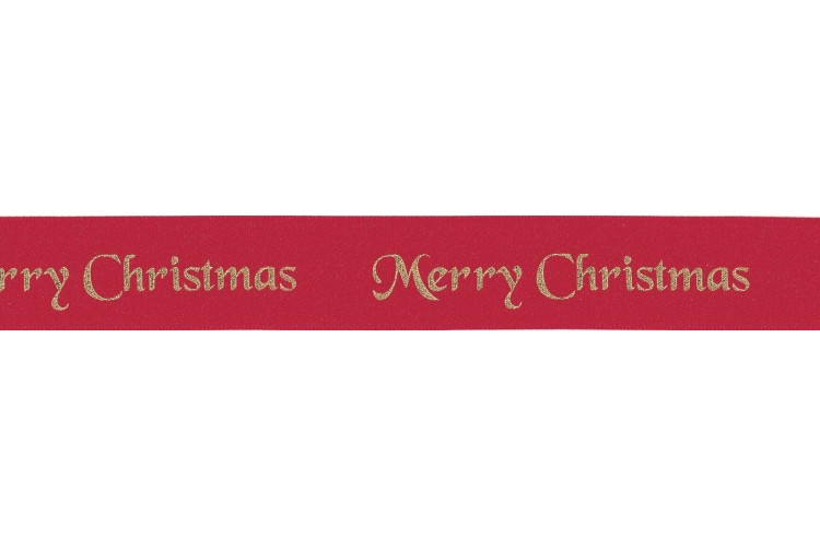 Ribbon Merry Christmas Red 10mm (12330-15)