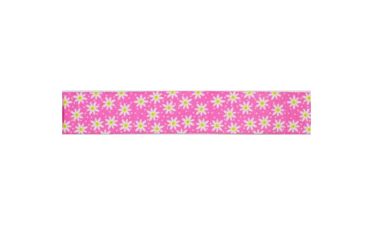 Ribbon Pink Daisy 25mm (80545-3)