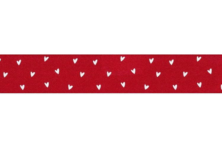 Ribbon Red Hearts 25mm (15297-1)