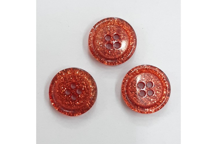 Rimmed Glitter Round 15mm Various Colours