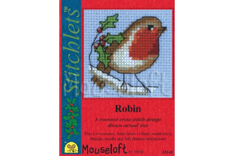 Robin Christmas Card Stitch Kit