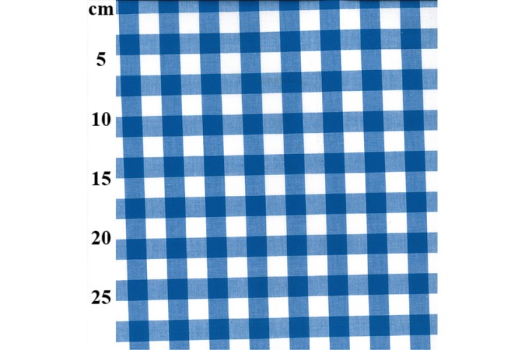 Royal Blue 17mm Cotton Gingham