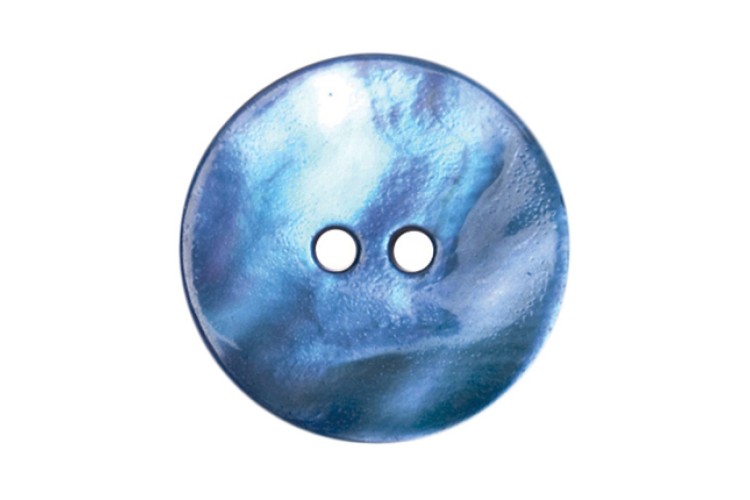 Royal Blue Shell Round Buttons 18mm 2B\1427