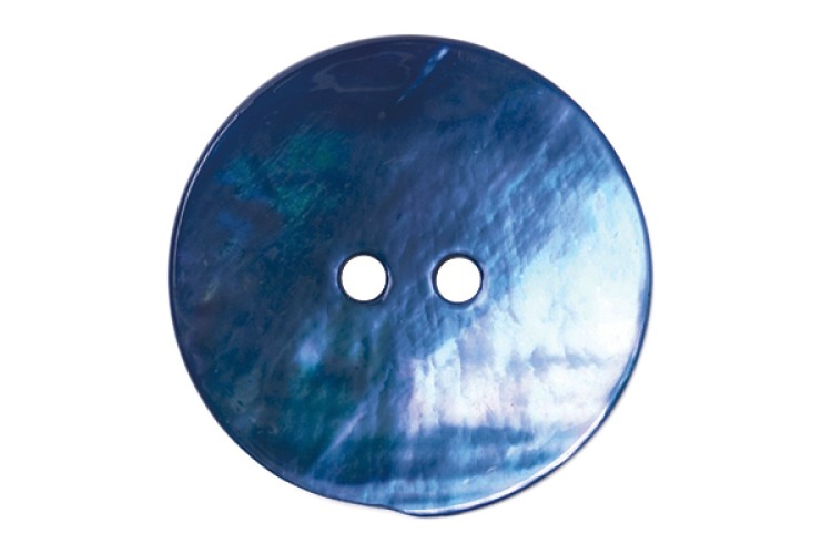 Royal Blue Shell Round Buttons 23mm 2B\1428