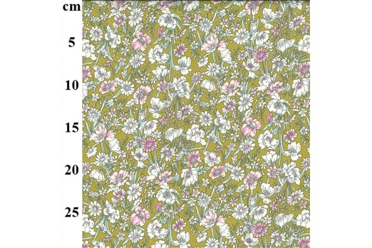 Sage Green Floral Cotton Poplin