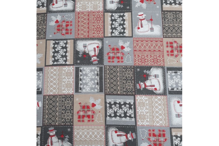 Scandi Patchwork Christmas Panama