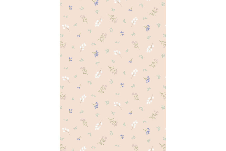 Scattered Sprig Pale Peach