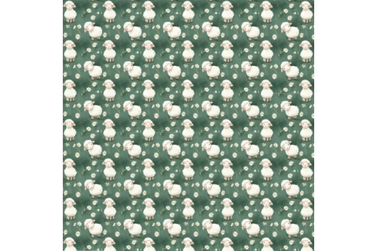 Sheep Green Cotton Jersey