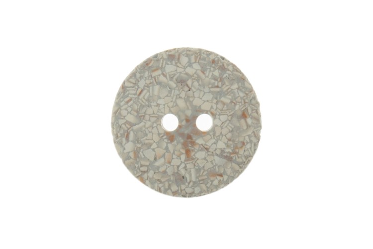 Silver Grey Recycled Eggshell 18mm Button