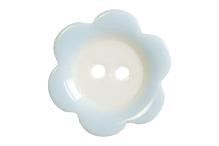 Sky Blue Colour Edge Flower Buttons 18mm