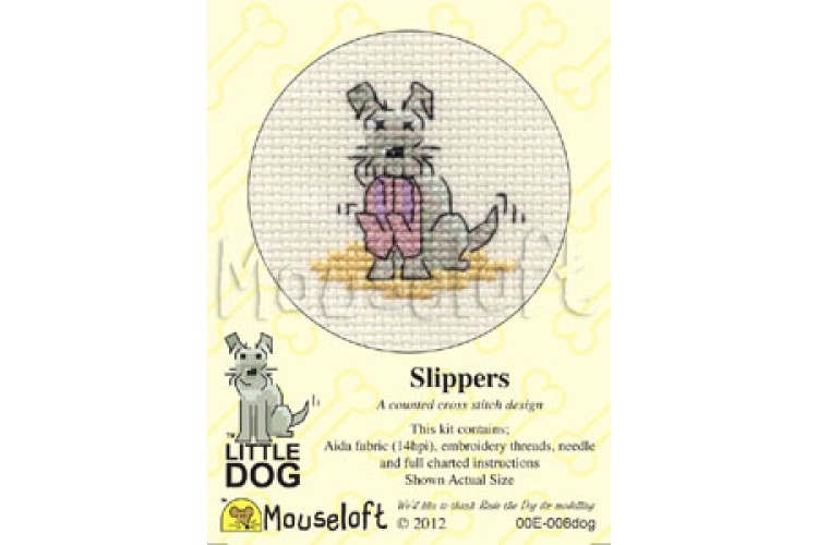 Slippers Dog Stitch Kit