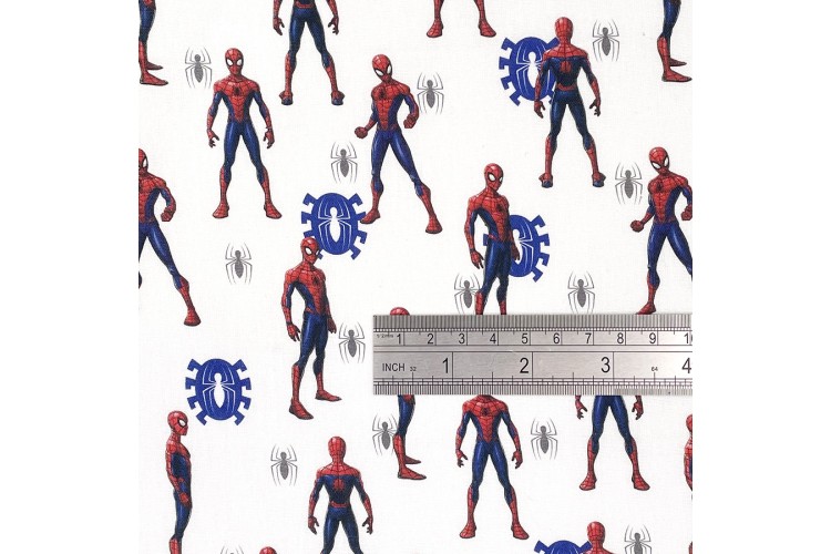 Spiderman on White Cotton