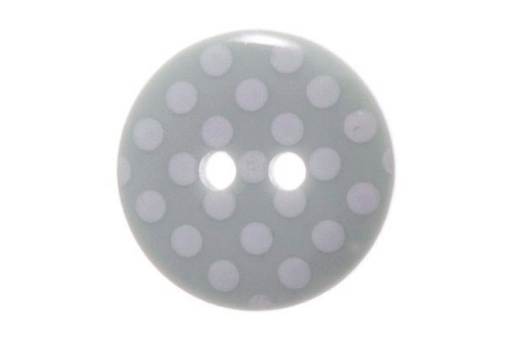 Spotty Sage Green and White Button 15mm G437324-41