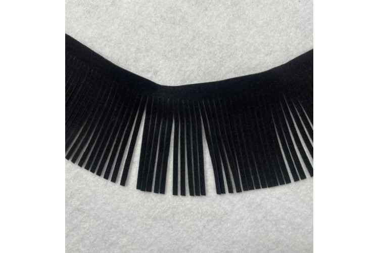 Suede Fringe 45mm Black