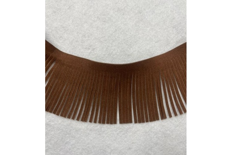 Suede Fringe 45mm Chocolate